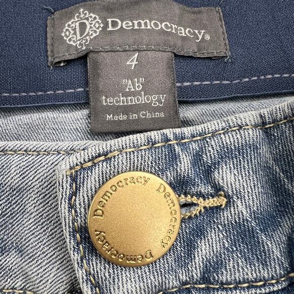 Democracy “Ab”solution Tummy Control Denim Midi Skirt Medium Light Wash Size 4 - Picture 3 of 16